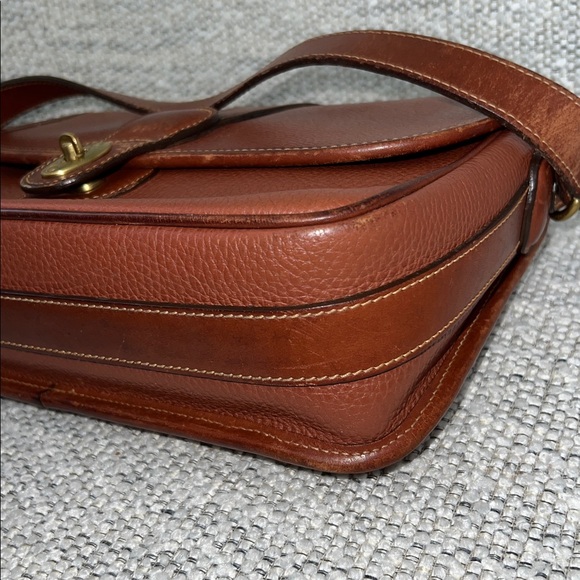 Vintage Coach Sheridan Glenwood Bag Classic Brown Leather Crossbody Bag - Picture 10 of 11